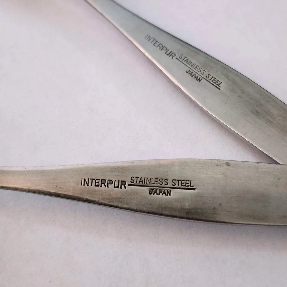Interpur Jardinera Flatware Stainless Silverware Vintage Lot 2 Tablespoons MCM